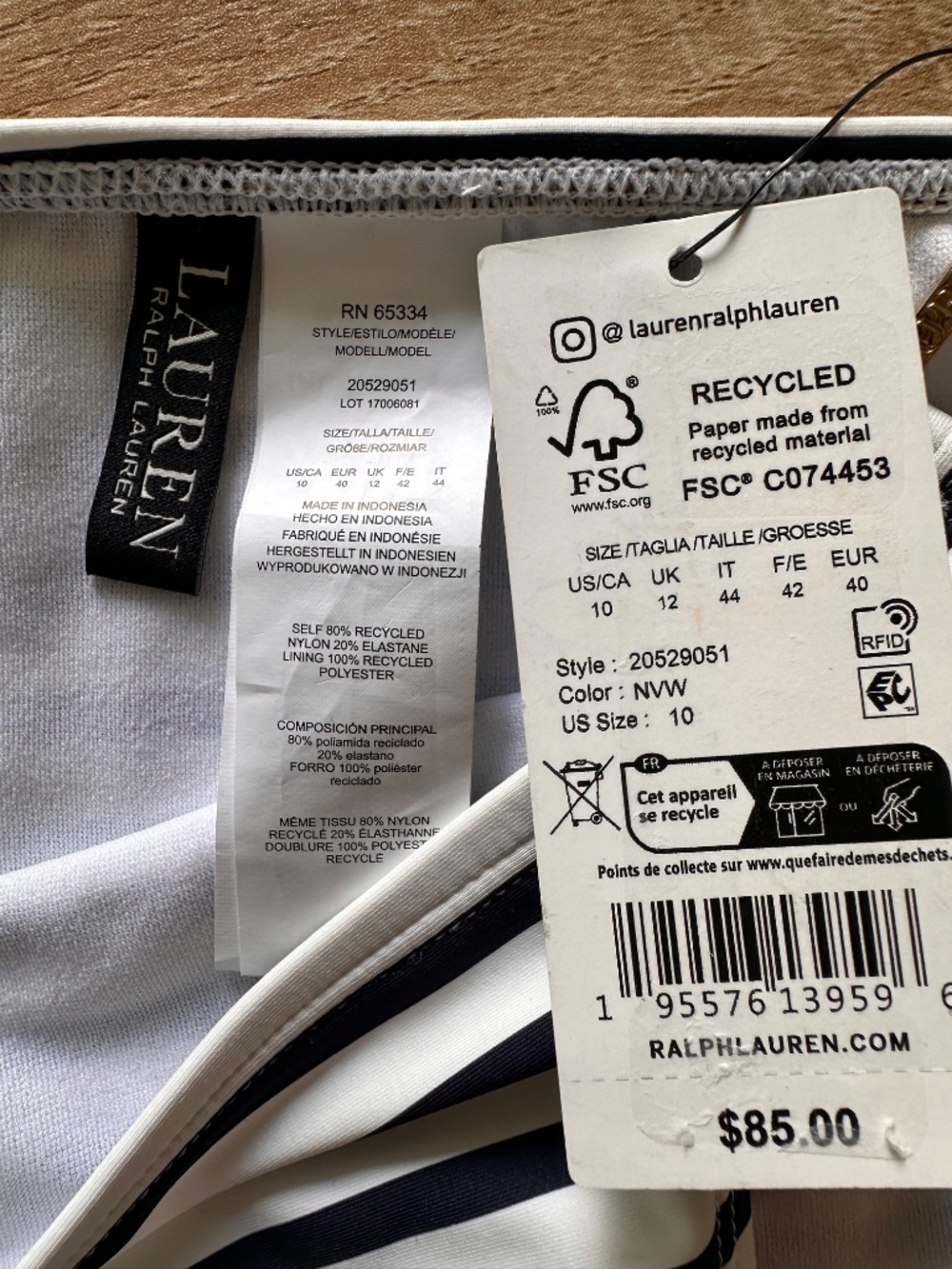 Ralph Lauren Navy/White Bikini Set - Picture 14 of 14